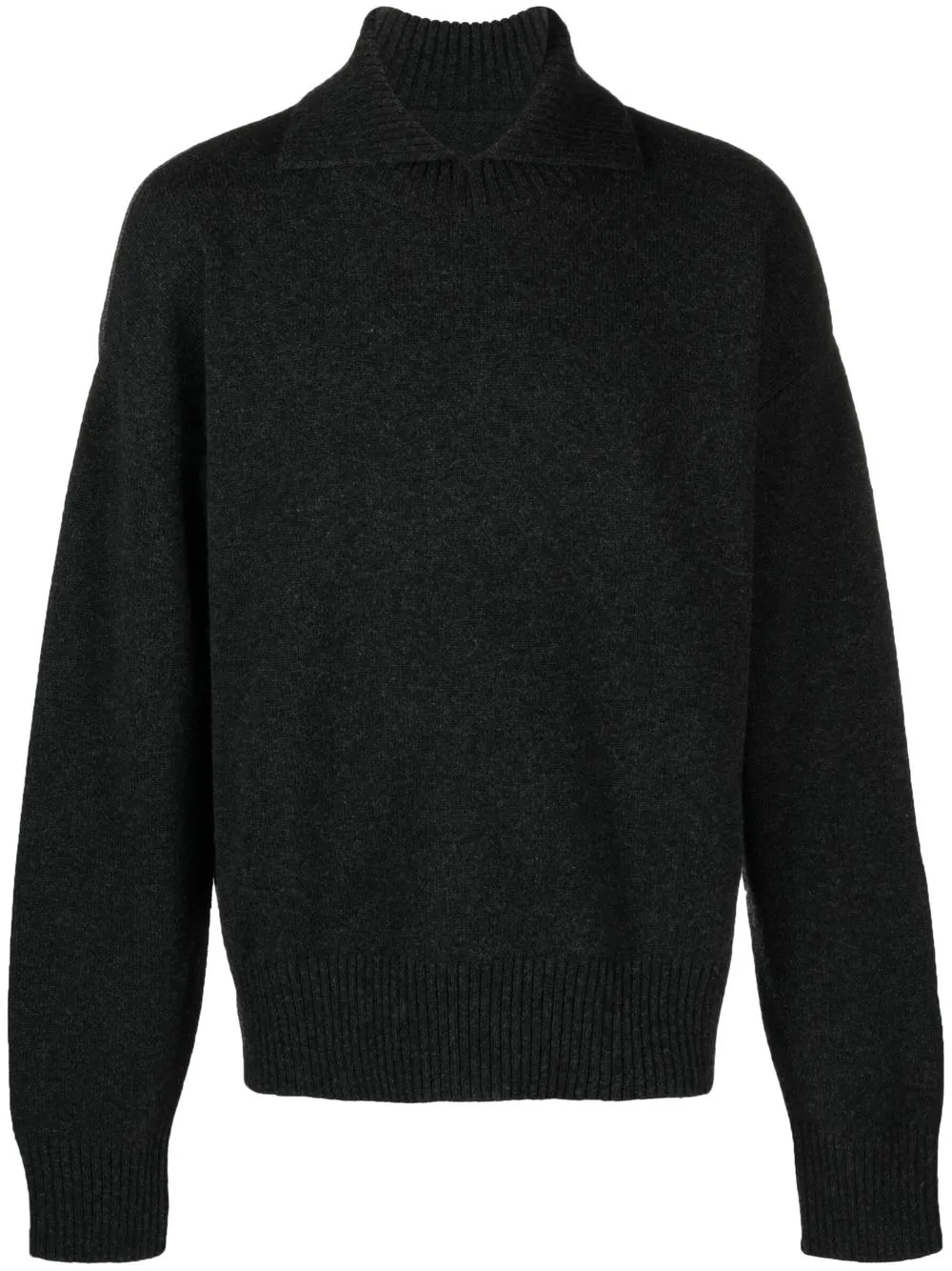 

Le 17 Septembre spread-collar long-sleeve jumper - Grey