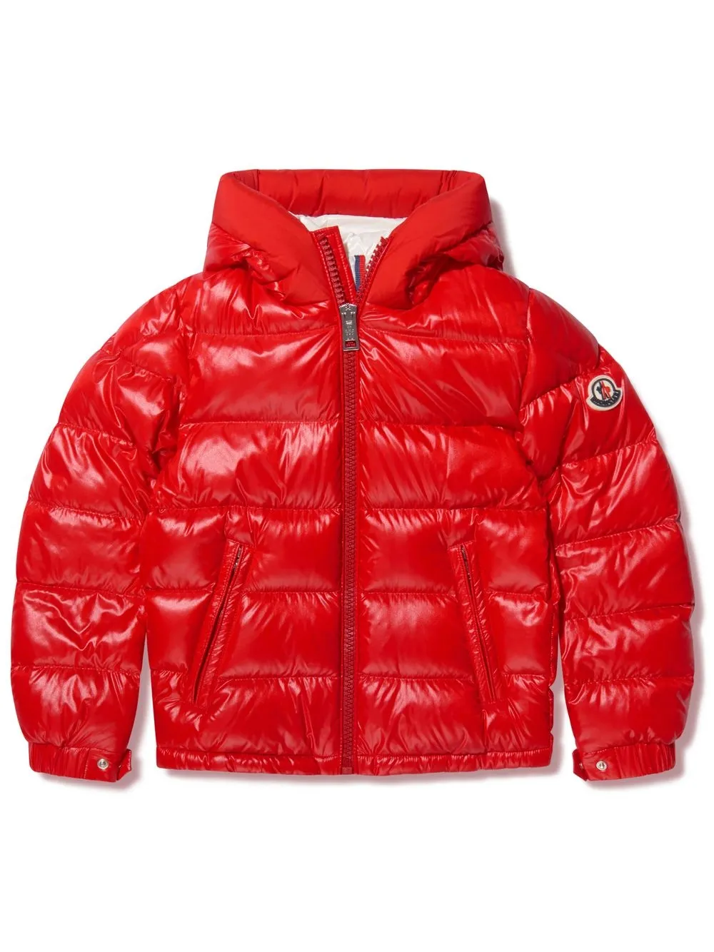 

Moncler Enfant hooded zip-up padded jacket - Red