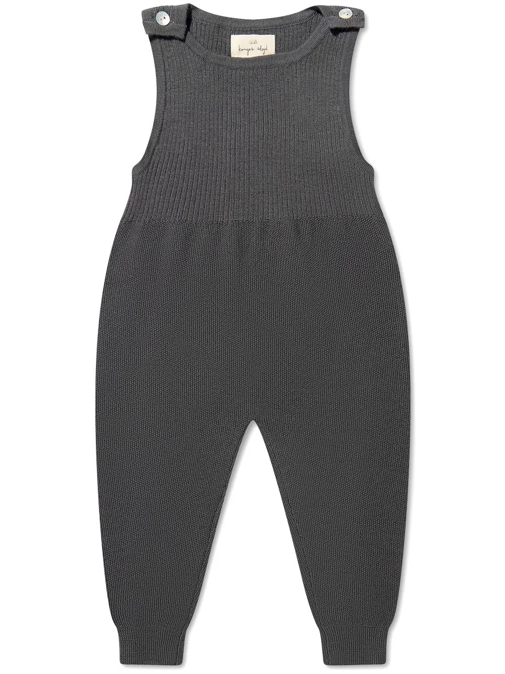 

Konges Sløjd ribbed-knit sleeveless romper - Grey