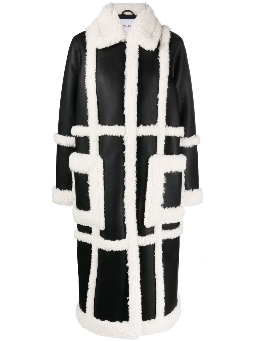 STAND STUDIO TWO-TONE PANELLED COAT