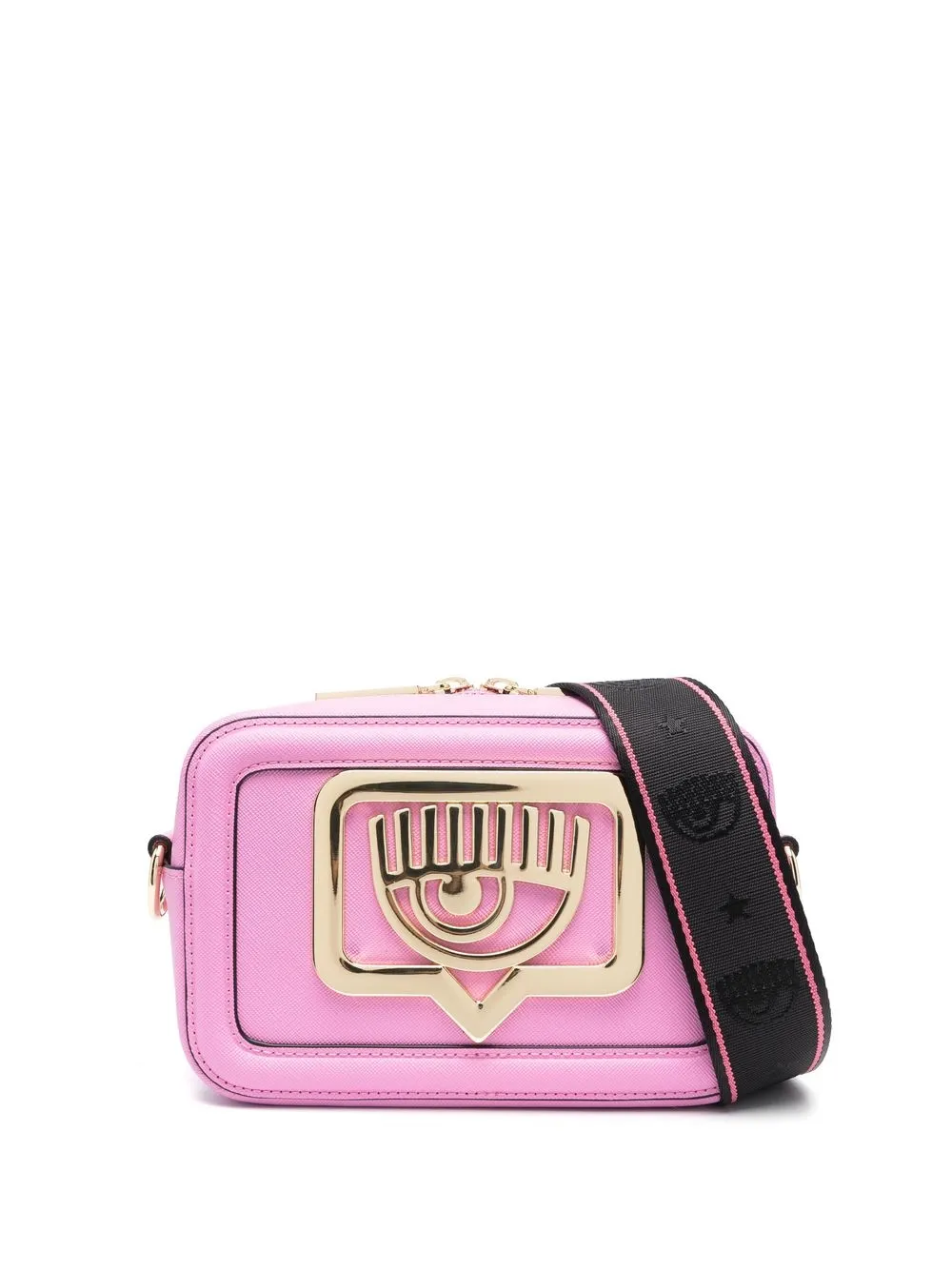 

Chiara Ferragni logo plaque shoulder bag - Pink