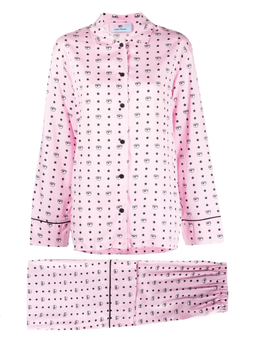 

Chiara Ferragni Eyelike-print pajama set - Pink