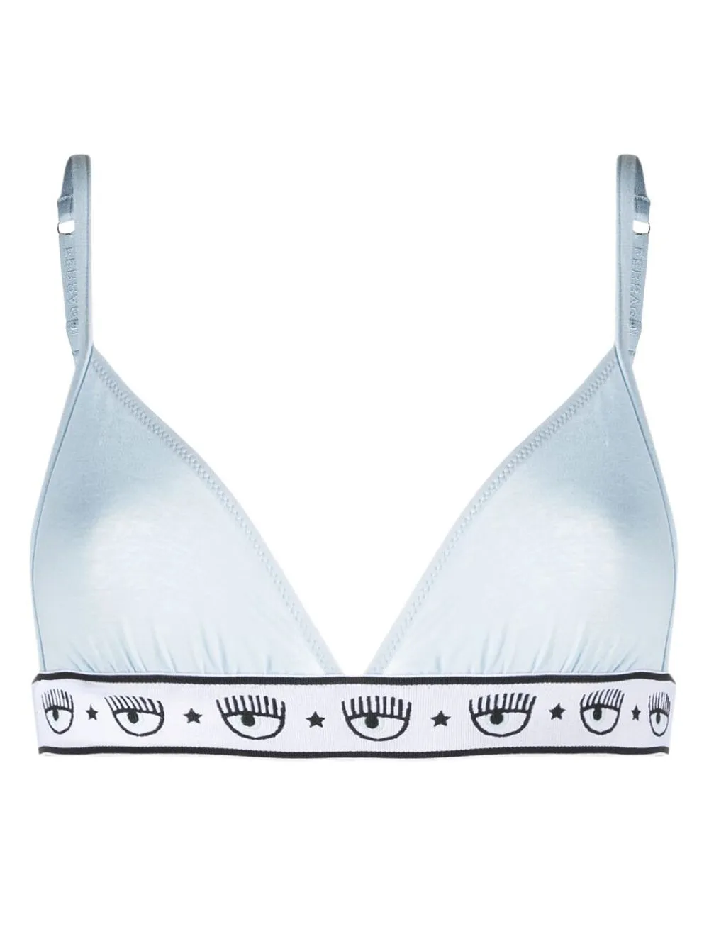 

Chiara Ferragni logo-underband triangle bra - Blue