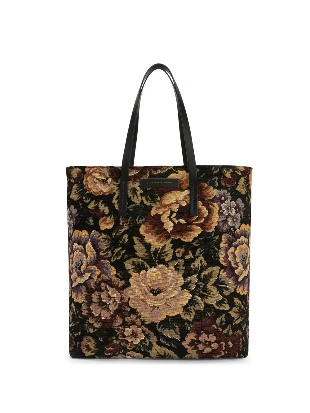 Shop Giuseppe Zanotti Floral Print Tote Bag In Brown