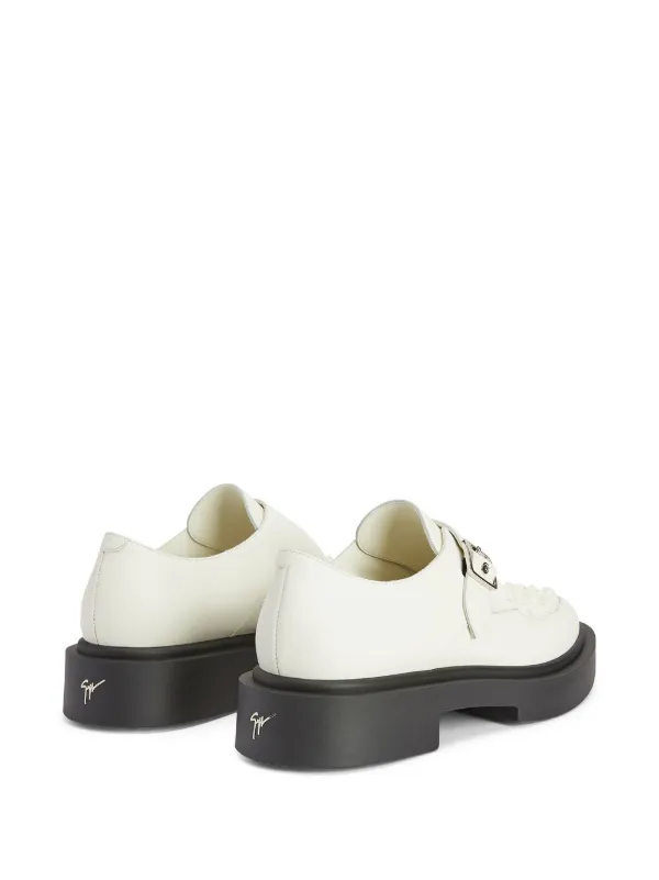 Giuseppe Zanotti Adric Studded buckle-strap Shoes | White