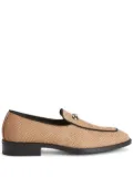Giuseppe Zanotti snakeskin leather loafers - Brown