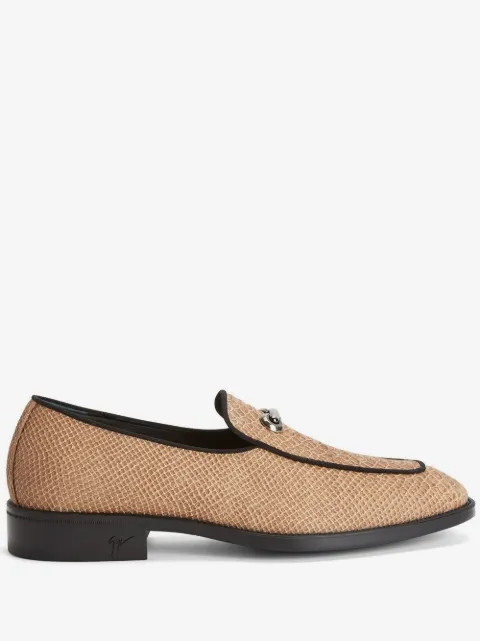 Giuseppe Zanotti Archibald snakeskin-effect leather loafers