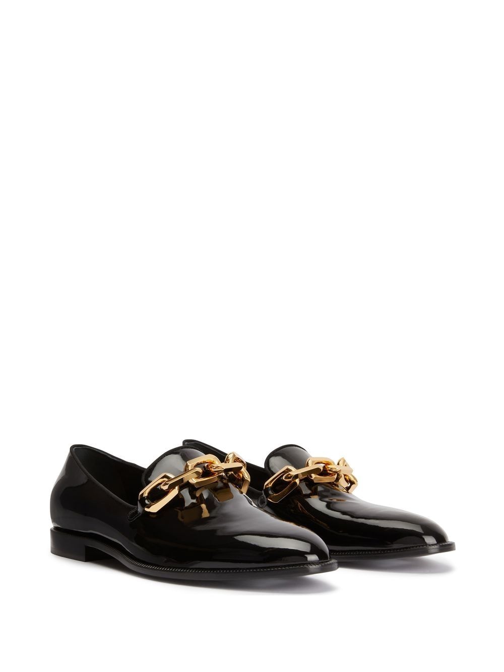 Giuseppe Zanotti Jupitar loafers met ketting - Zwart