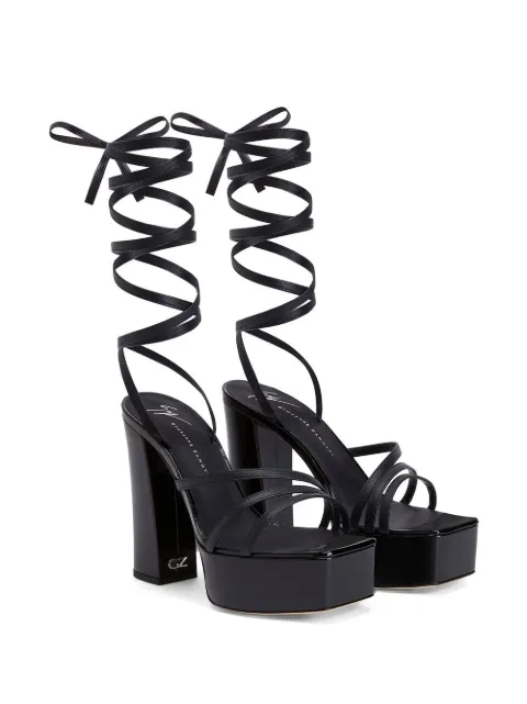 Giuseppe Zanotti Flavienne 120mm laminated leather sandals E300036005 - 1