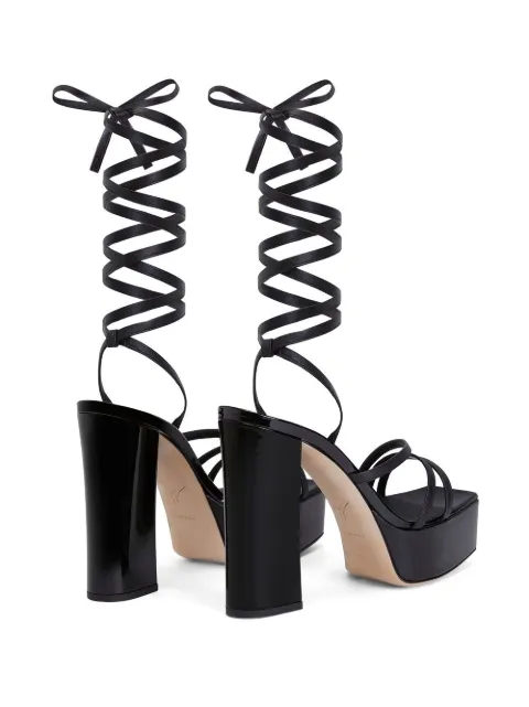 Giuseppe Zanotti Flavienne 120mm laminated leather sandals E300036005 - 2