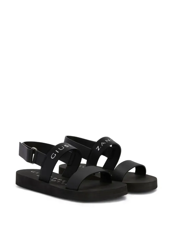 Giuseppe Zanotti GZ Saiph logo-strap Sandals | Black