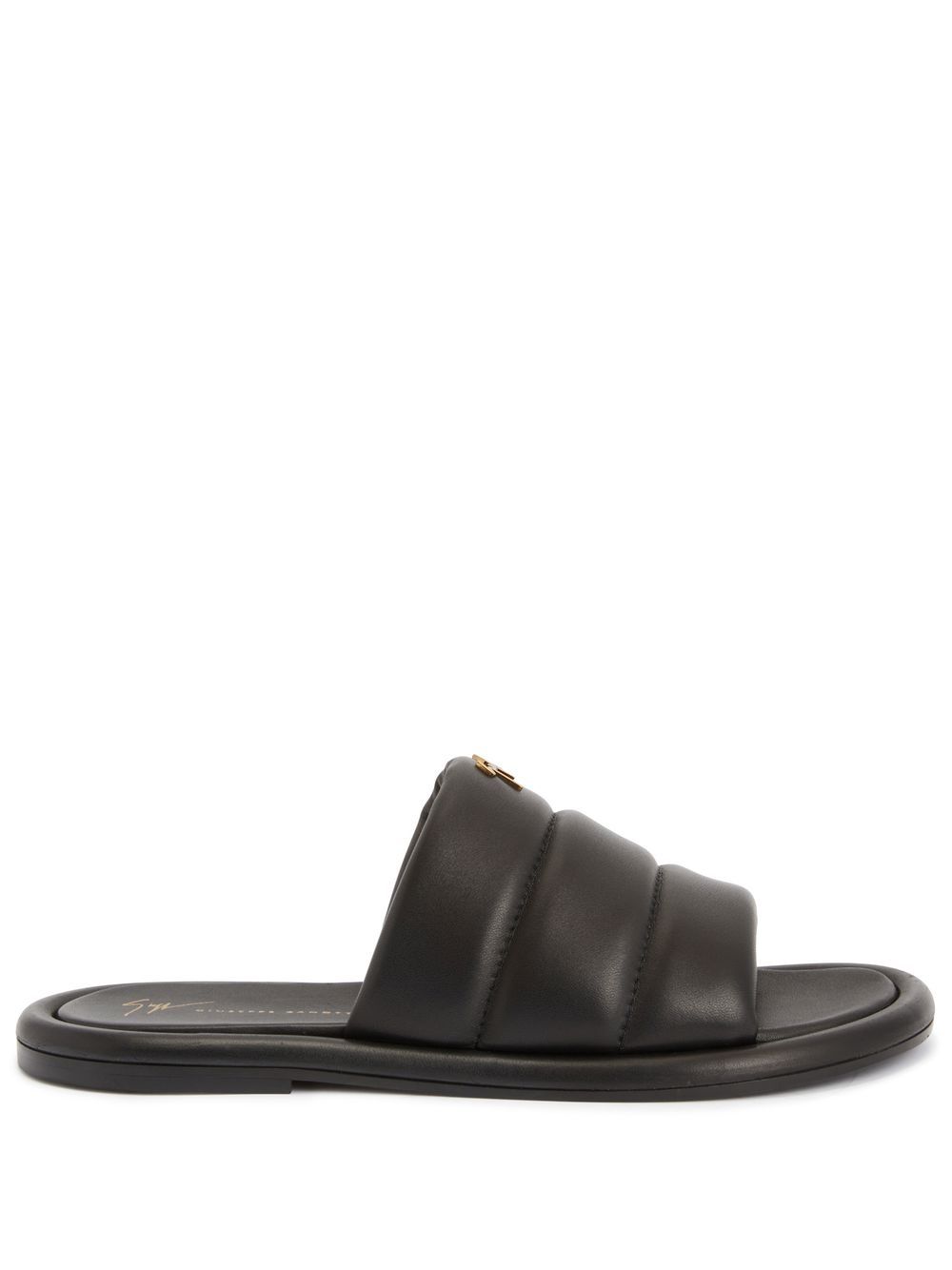 Harmande quilted leather slides