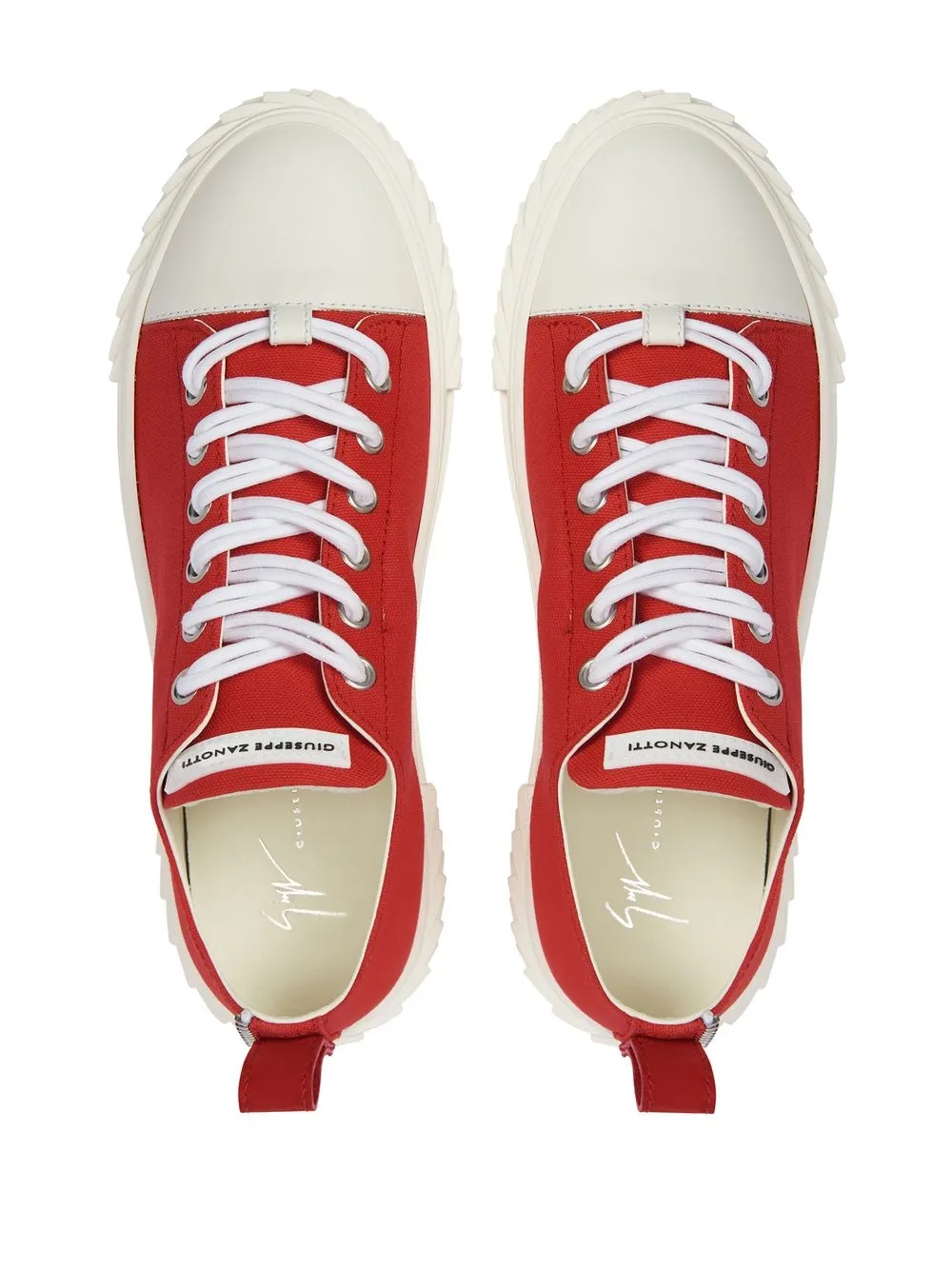 Giuseppe Zanotti contrast-toe low-top sneakers Red