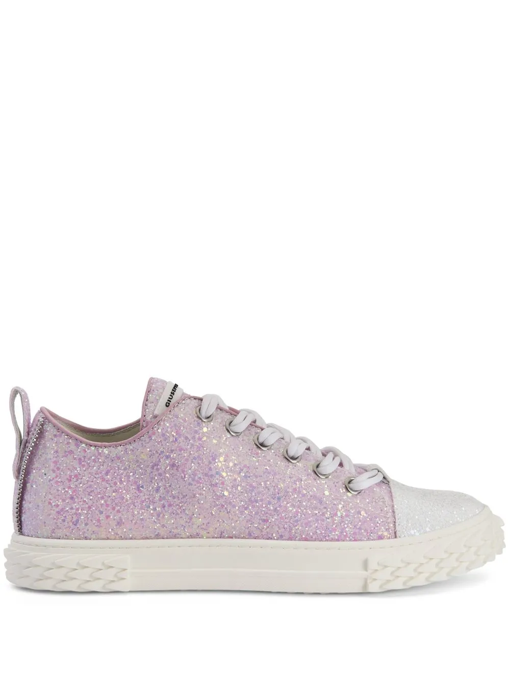 

Giuseppe Zanotti glittered low-top sneakers - Pink