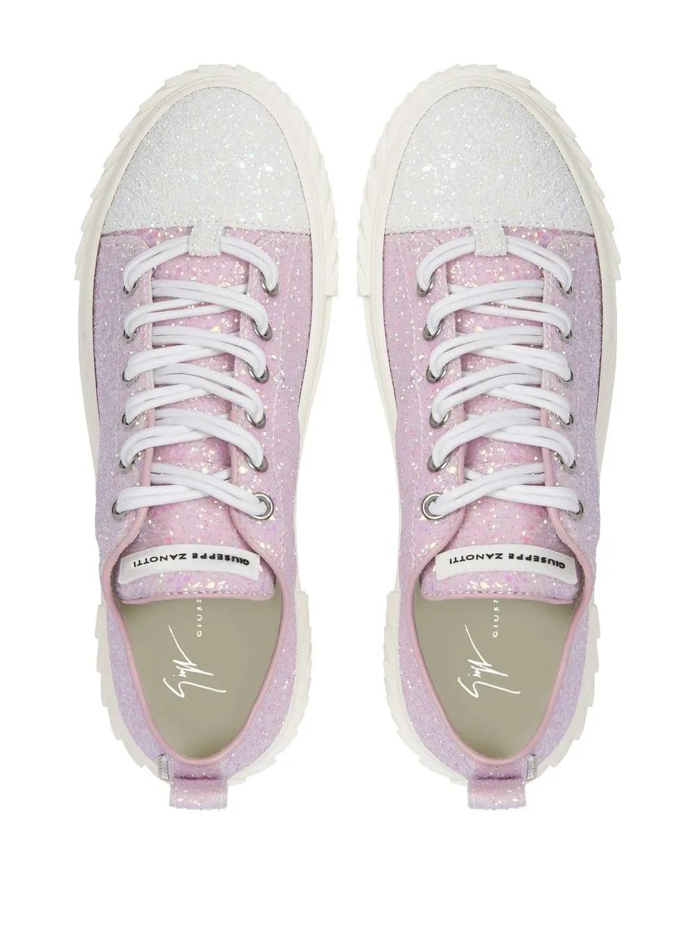 Giuseppe Zanotti Glittered Low-top Sneakers In Pink