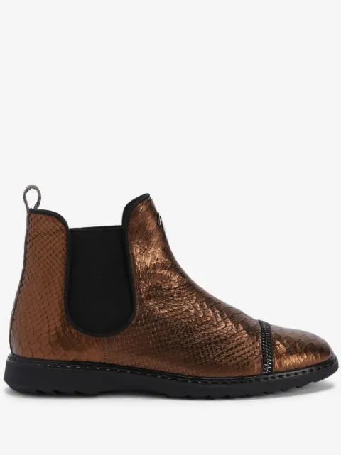 Giuseppe Zanotti botines con efecto de piel de cocodrilo