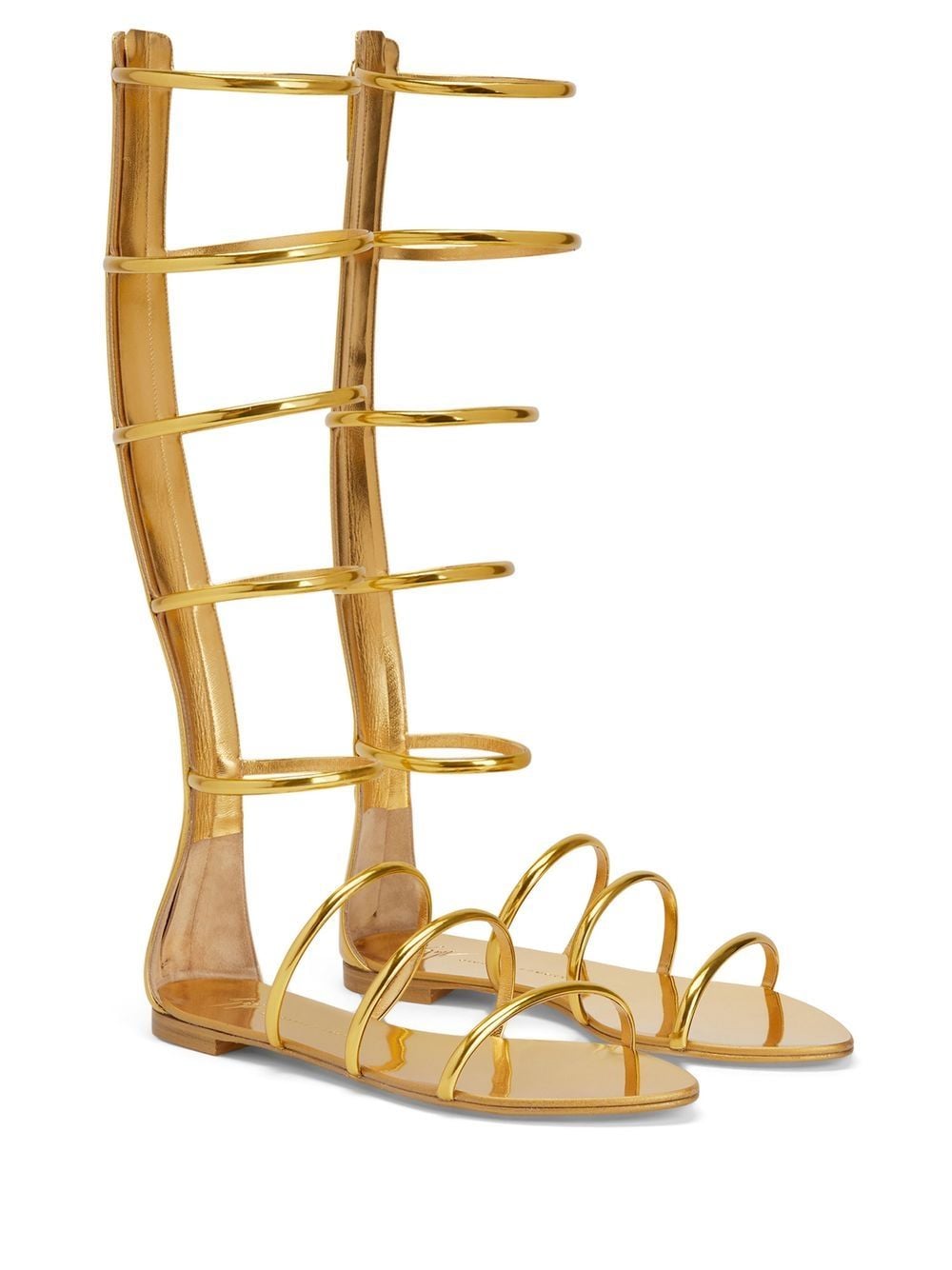 Shop Giuseppe Zanotti Super Intrigo Gladiator Sandals In Gold