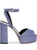 Giuseppe Zanotti glittered platform sandals - Blue