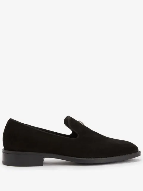 Giuseppe Zanotti Imrham logo-plaque suede loafers