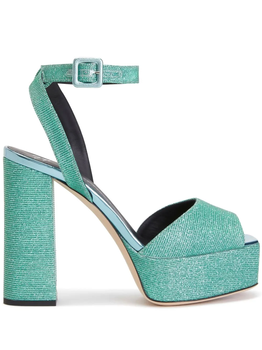 Giuseppe Zanotti glitter block-heel platform sandals Green
