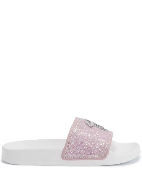 Giuseppe Zanotti Brett glitter-detail slide sandals