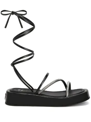 Black lace up flatform sandals new arrivals