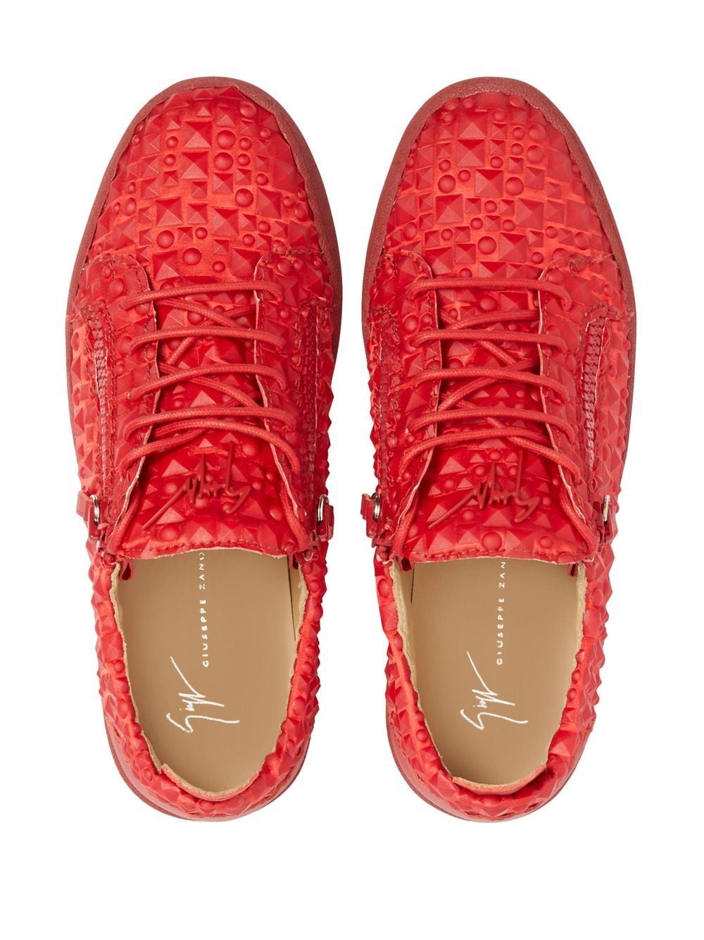 Shop Giuseppe Zanotti 3d Detailing Low-top Sneakers In Red