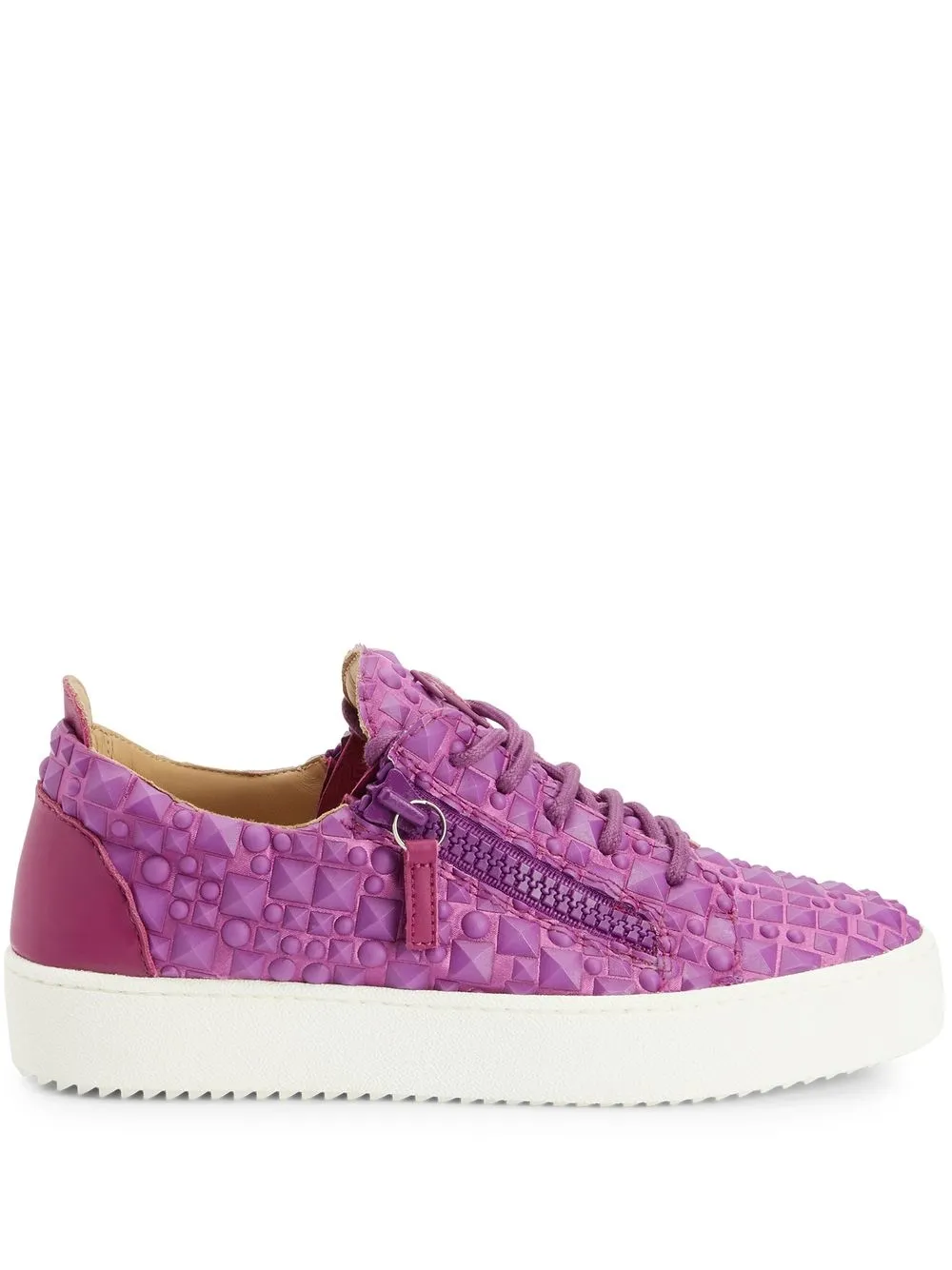 Giuseppe Zanotti 3D detailing low-top trainers Purple