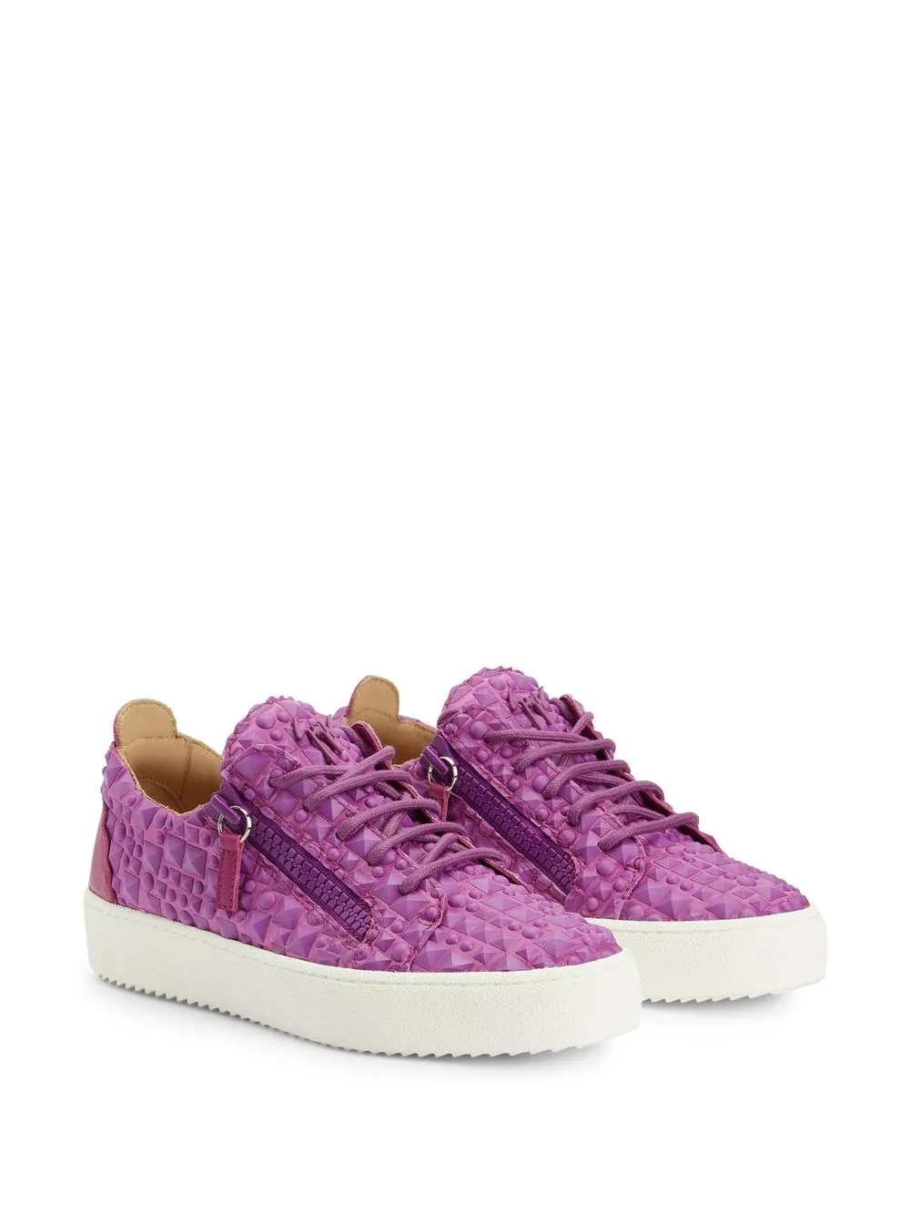 Giuseppe Zanotti 3D detailing low-top trainers Purple
