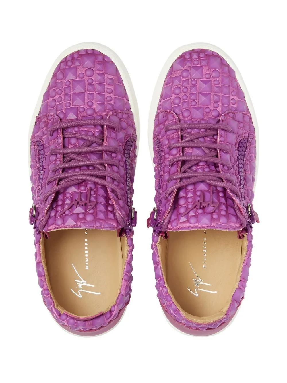 Giuseppe Zanotti 3D detailing low-top trainers Purple
