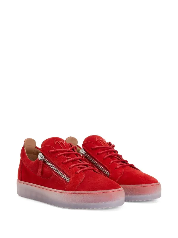 Giuseppe Zanotti Frankie double-zip low-top Sneakers | Red
