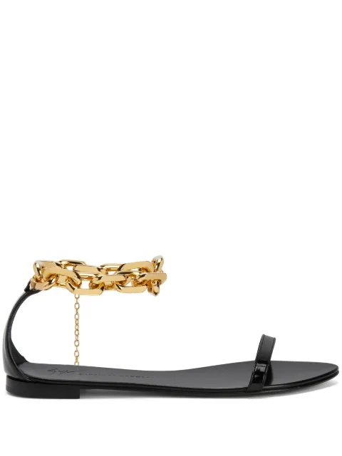 Giuseppe Zanotti sandalias plana Intriigo Chain