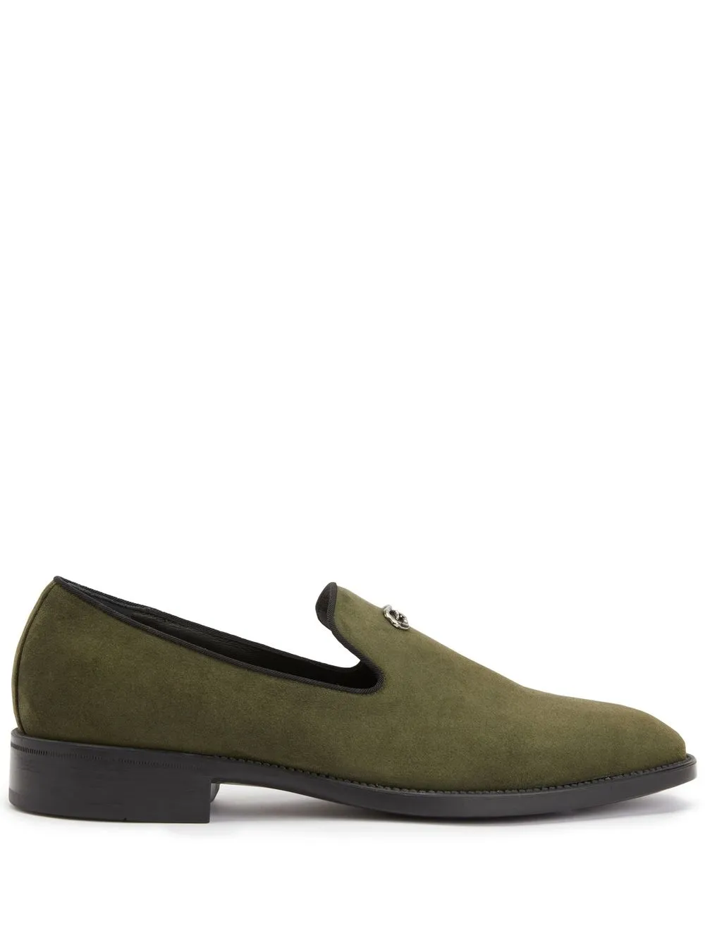 

Giuseppe Zanotti Imrham logo-plaque suede loafers - Green