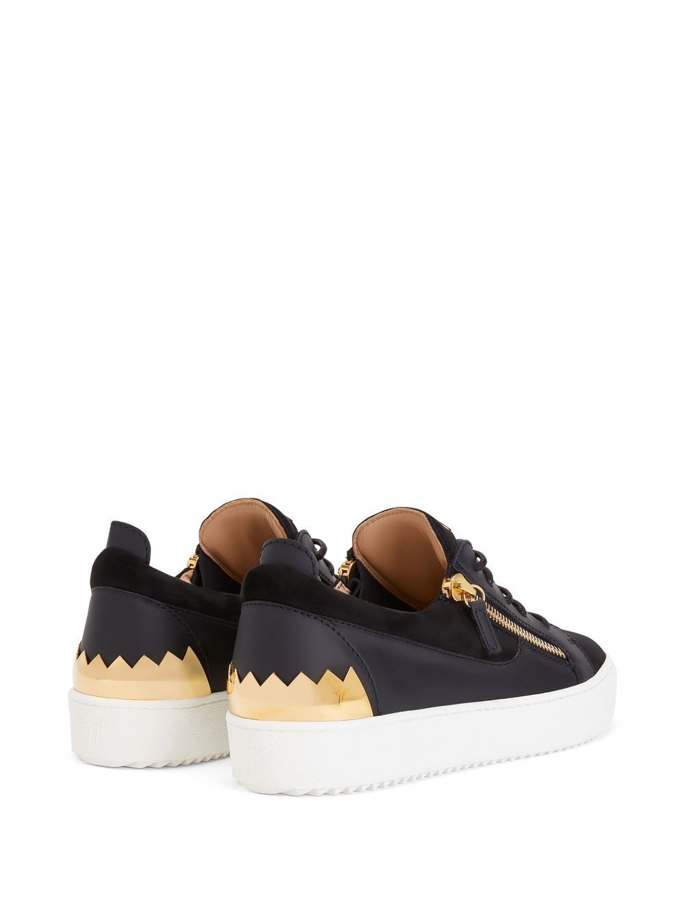 Shop Giuseppe Zanotti Frankie Leather-suede Sneakers In Black