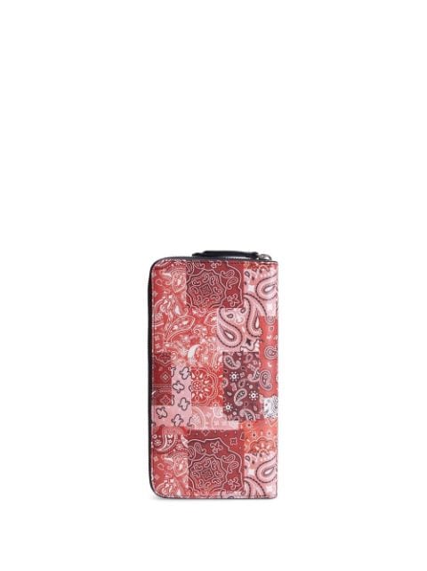 paisley-print leather wallet 