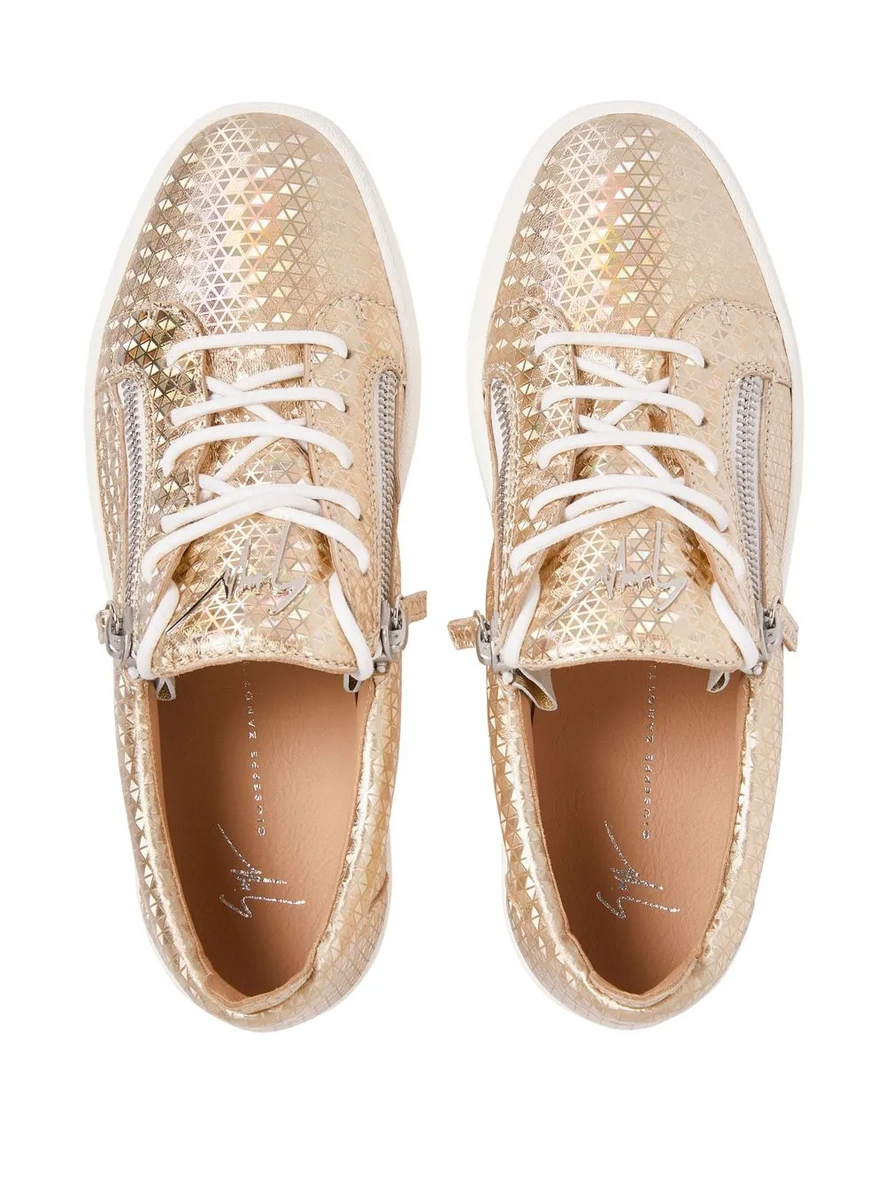 Giuseppe Zanotti Frankie Kaleido Sneakers Im Metallic-look In Neutrals