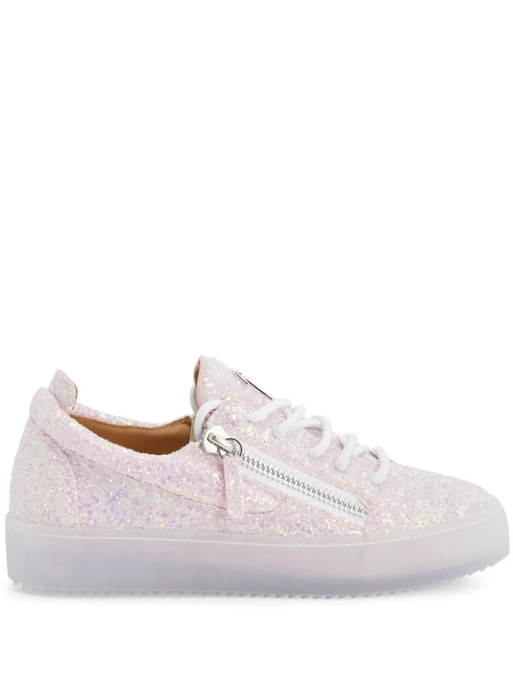 Giuseppe Zanotti zip-detail glitter trainers Pink