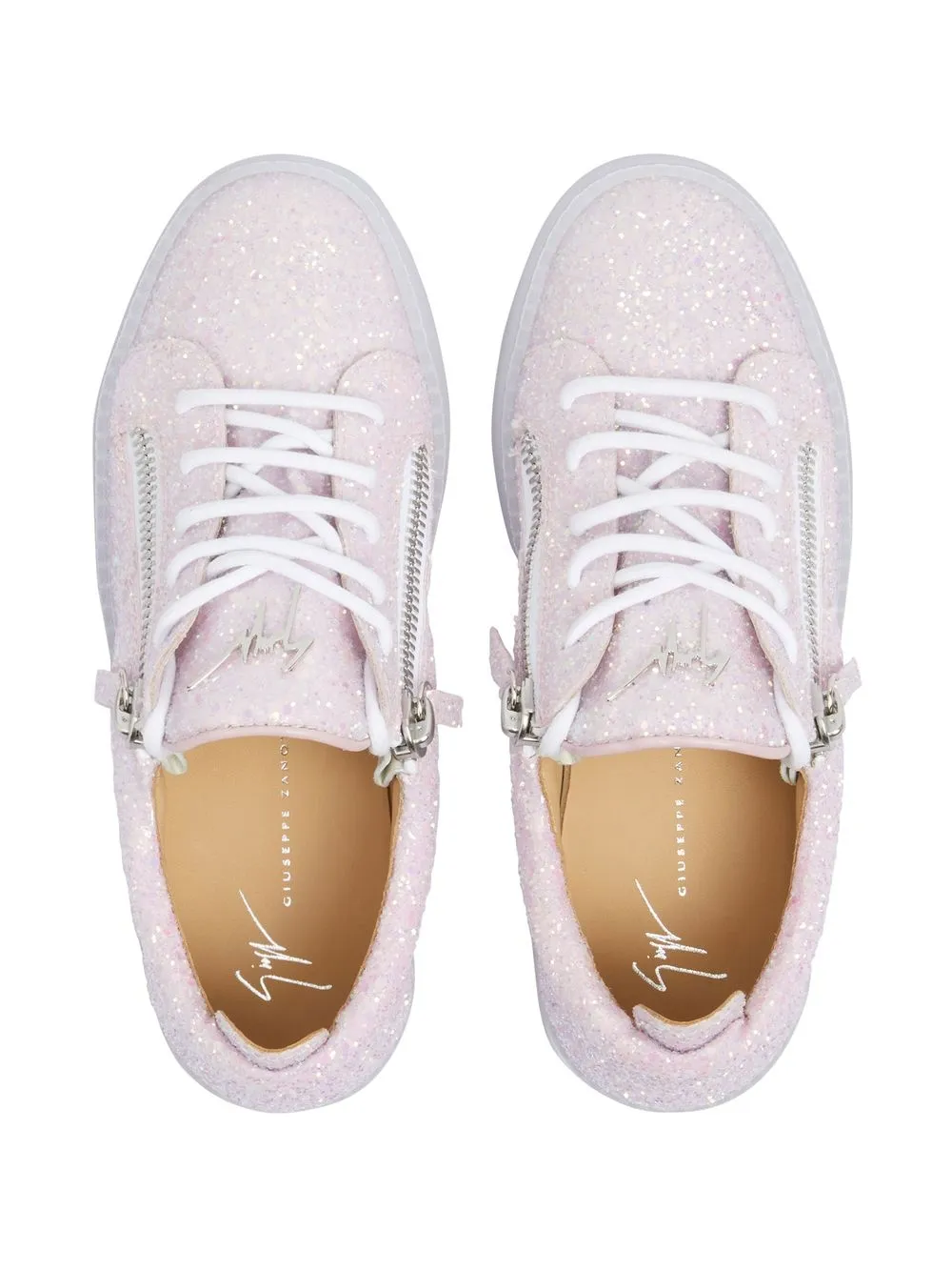 Giuseppe Zanotti zip-detail glitter trainers Pink