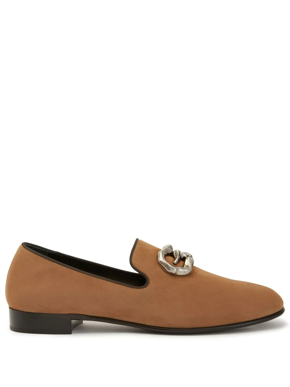 Giuseppe Zanotti logo-plaque leather loafers Brown