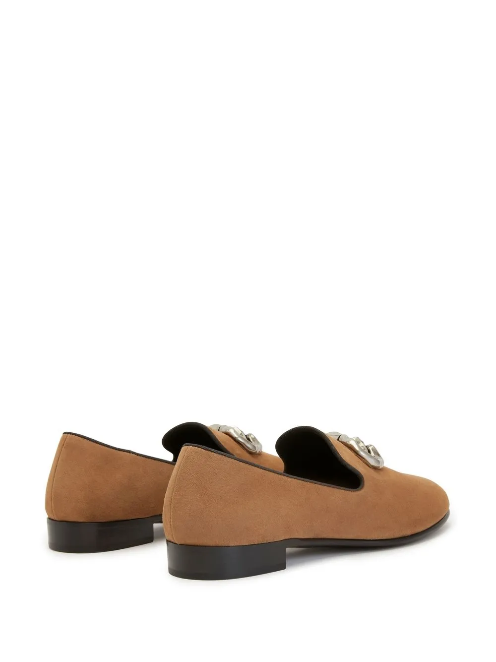 Giuseppe Zanotti logo-plaque leather loafers Brown