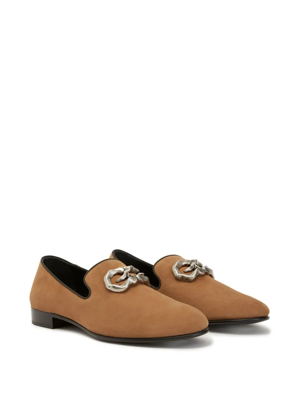 Giuseppe Zanotti logo-plaque leather loafers Brown