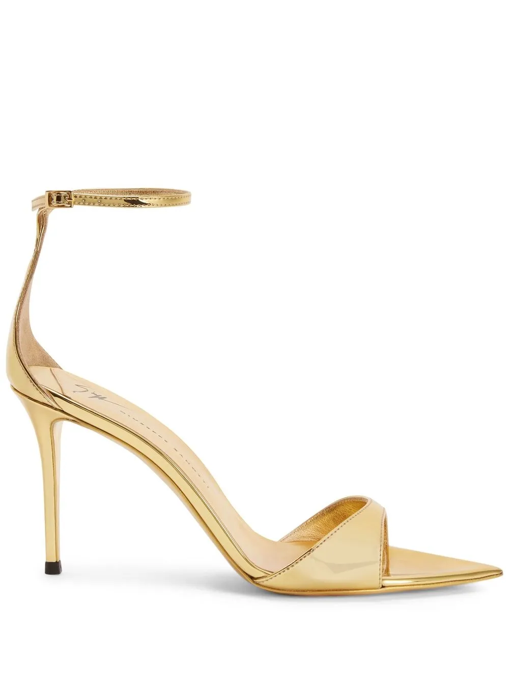 

Giuseppe Zanotti 90mm metallic-effect heeled sandals - Gold