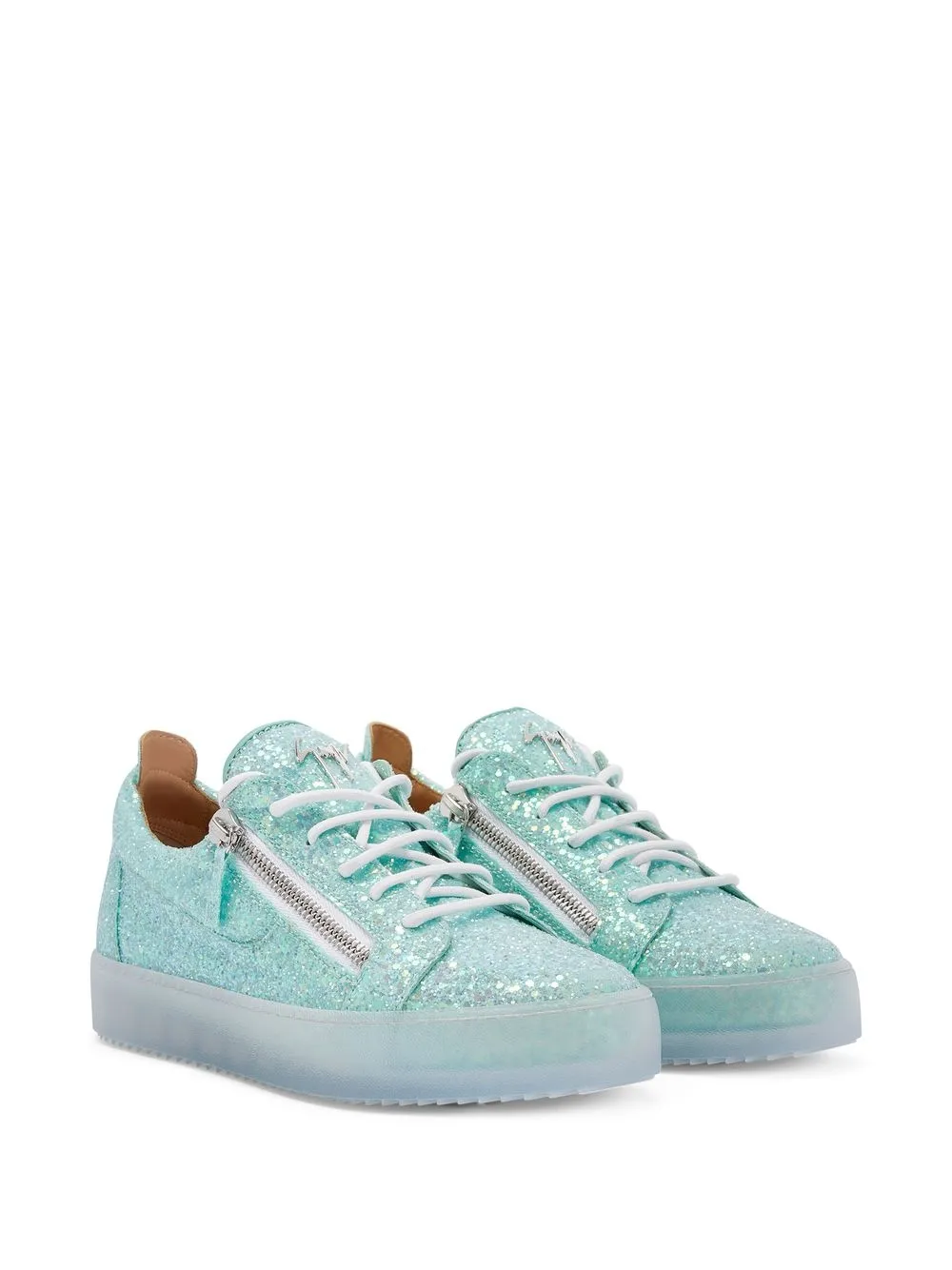 Giuseppe Zanotti zip-detail glitter trainers Blue