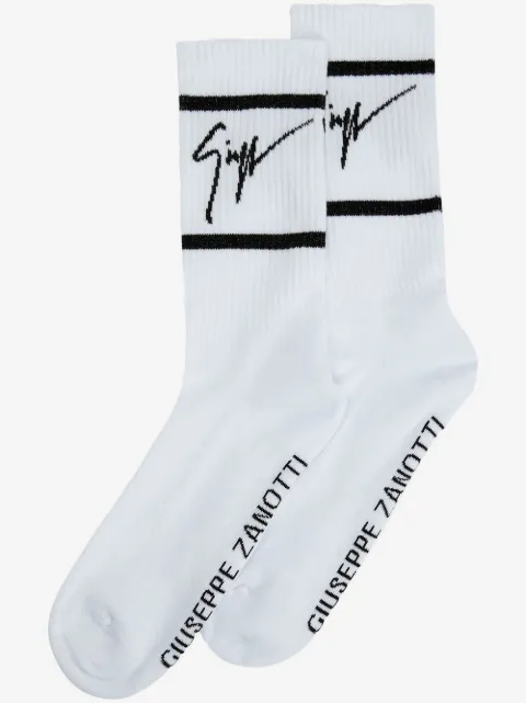 Giuseppe Zanotti Par de meias GZ Soks com intarsia