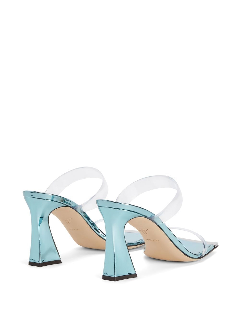 Shop Giuseppe Zanotti Transparent Straps High-heeled Sandals In Blue