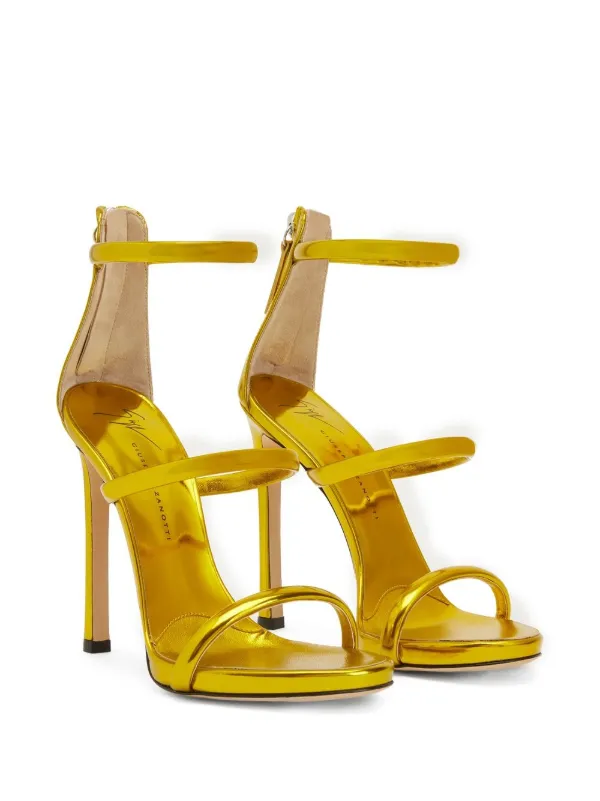 Giuseppe Zanotti metallic-effect high-heeled Sandals Yellow