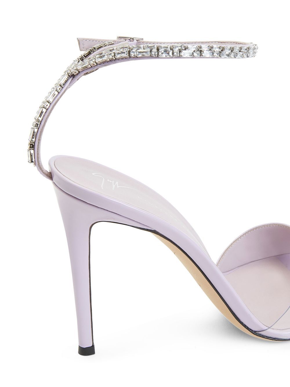 Shop Giuseppe Zanotti Crystal-embellished High-heeled Sandals In Purple