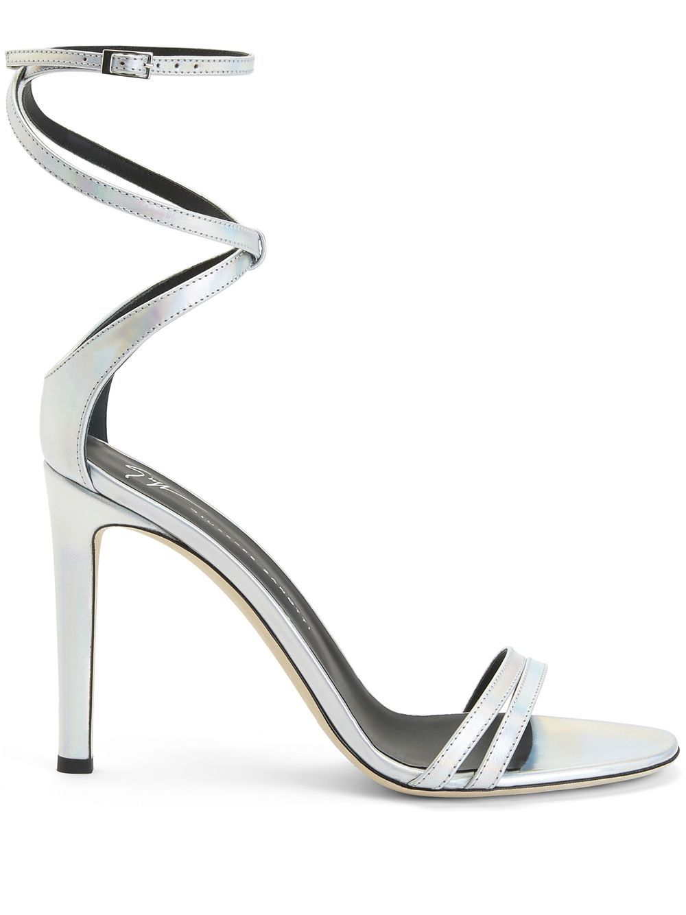 Shop Giuseppe Zanotti Catia Strappy 105mm Sandals In Silver