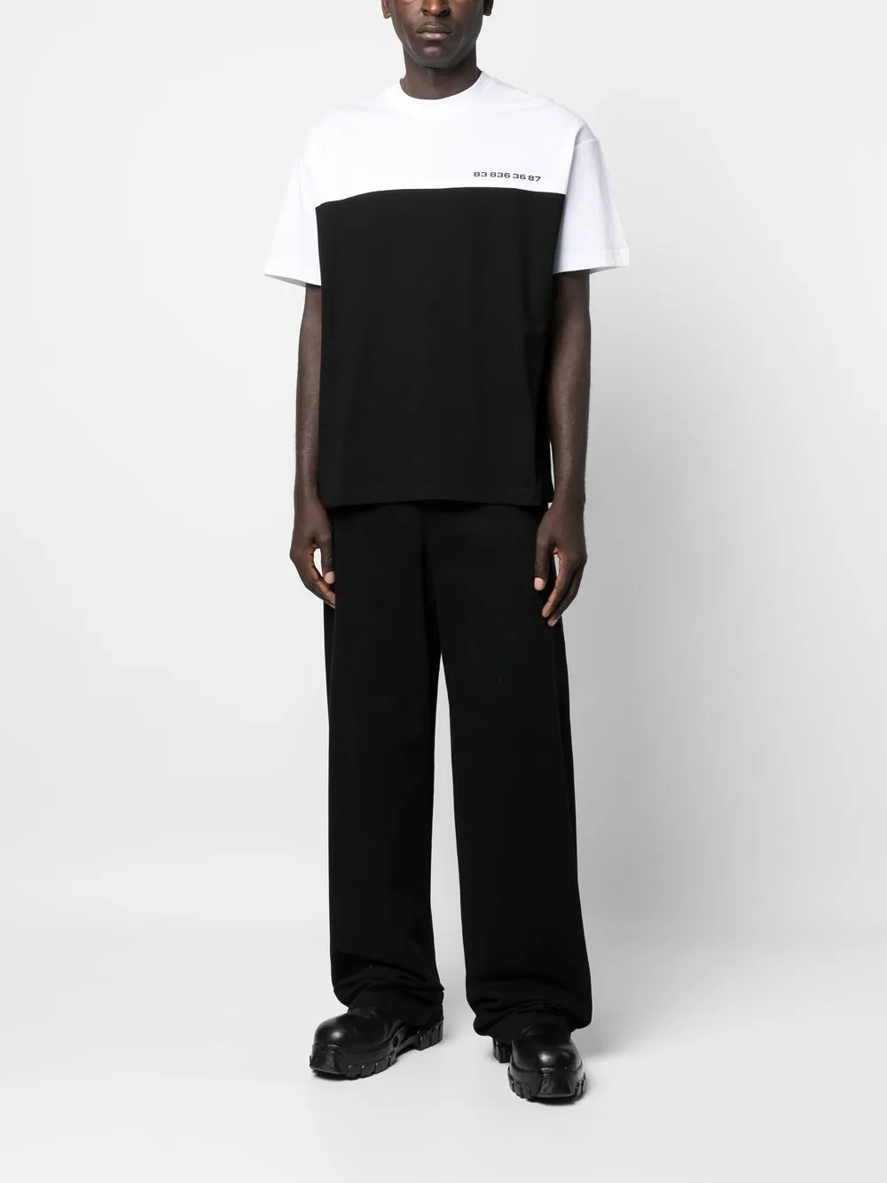 VTMNTS number-print two-tone T-shirt | T-shirts & Jerseys | Image 2