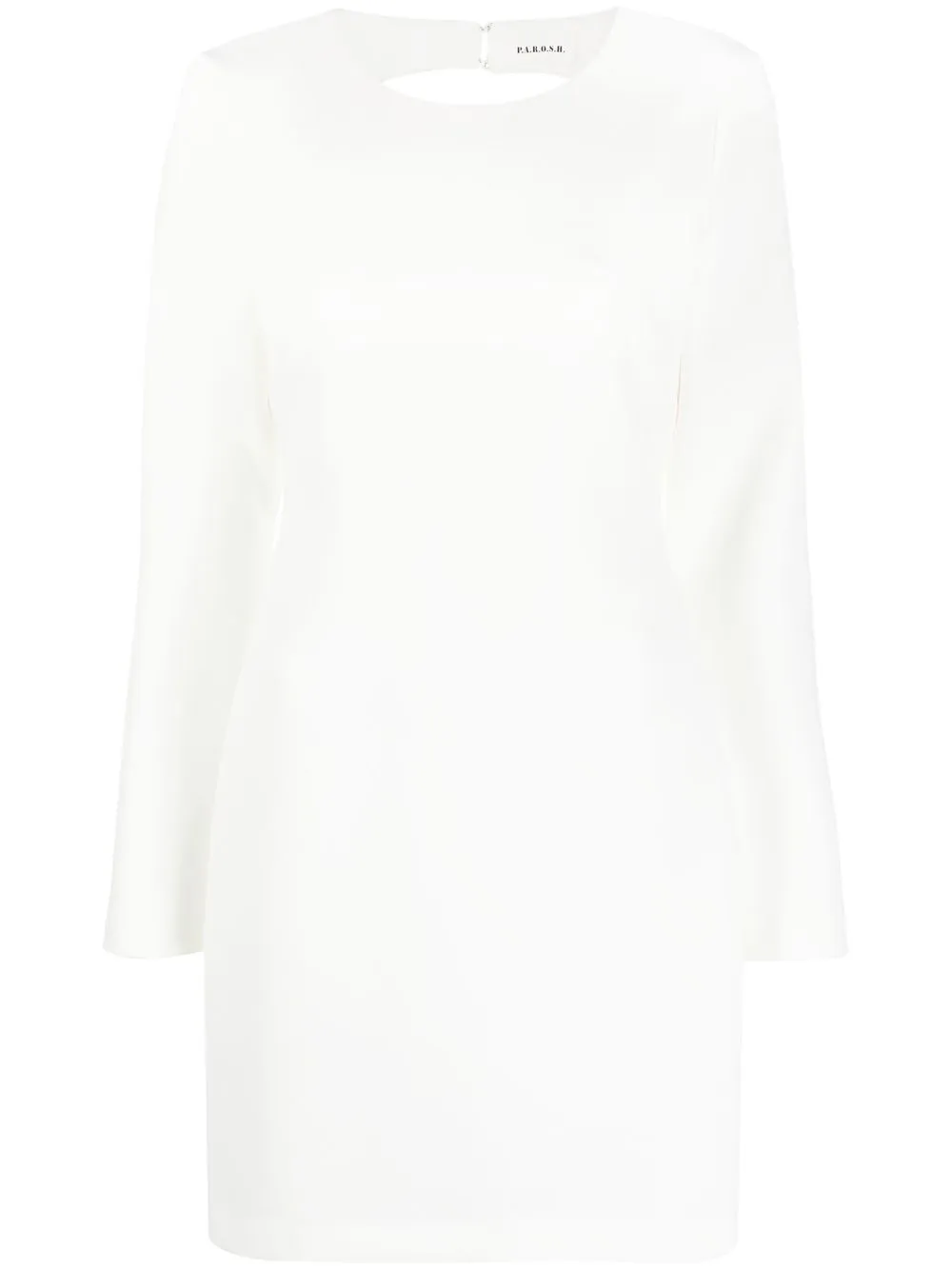 

P.A.R.O.S.H. backless long-sleeve shift dress - White